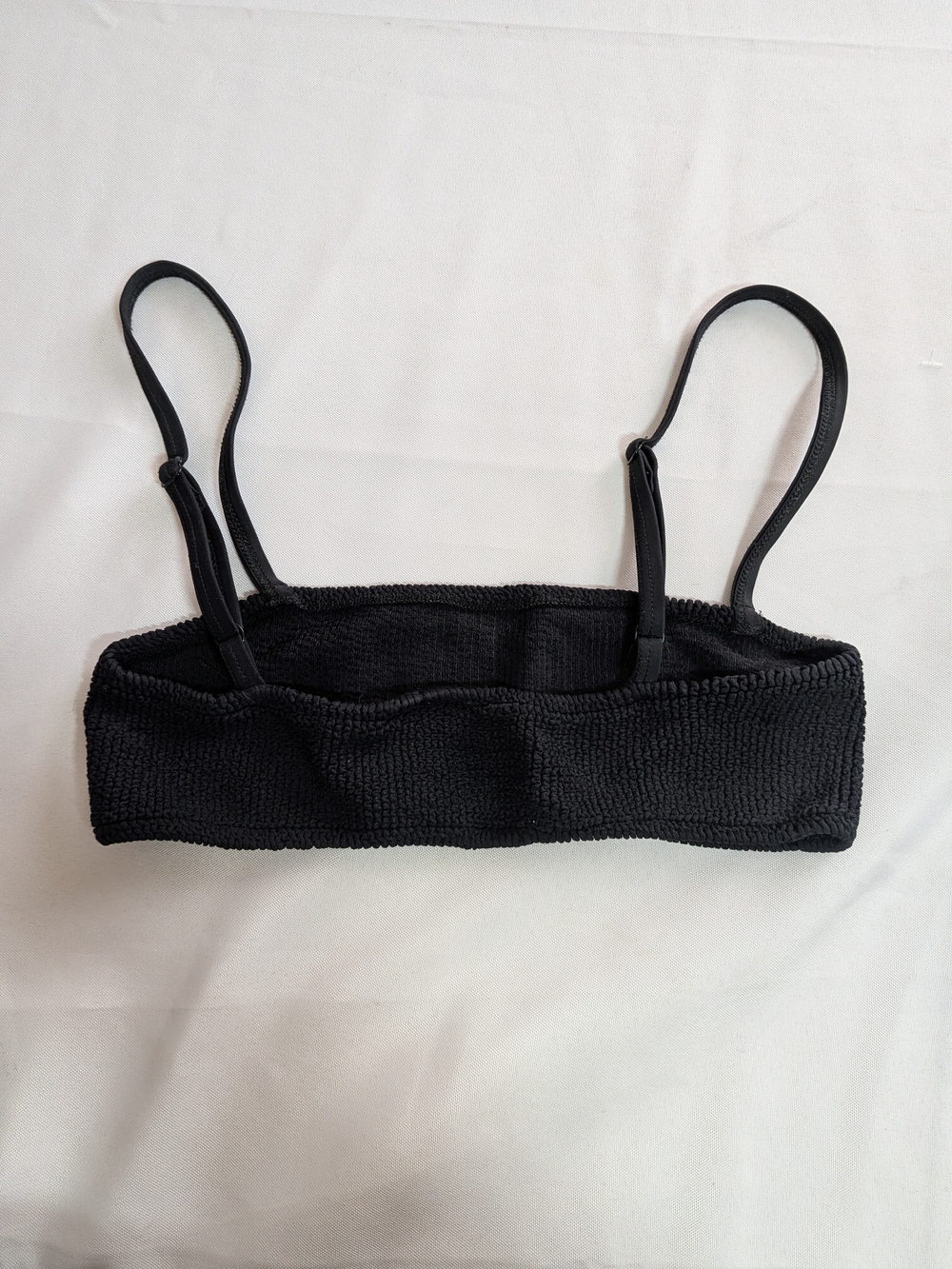 Youswim Poise Stretch I Bandeau Bikini Top Black One Size | Seamless Crinkle - Picture 5 of 5